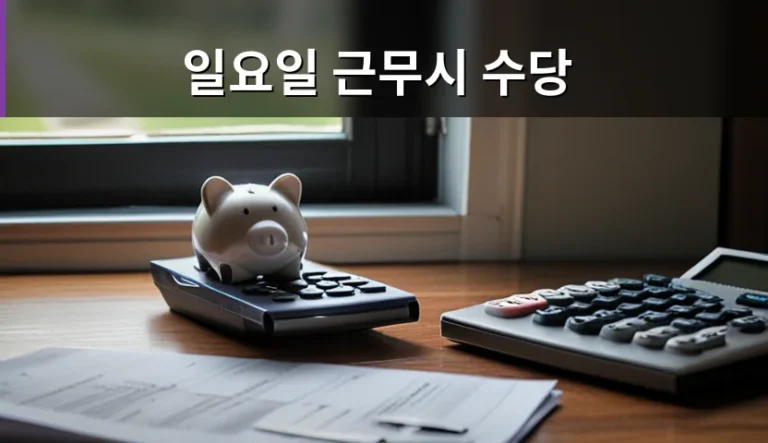 일요일 근무시 수당 계산법을 미리 알아야 임금 손실을 막는 이유